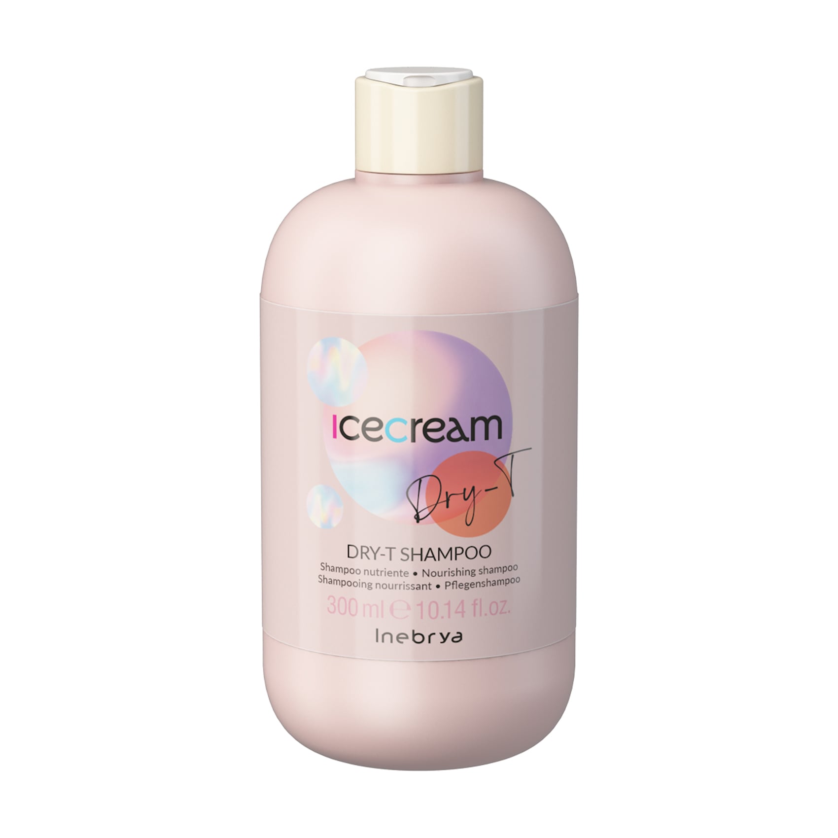 Уцінка! Шампунь Inebrya Ice Cream Dry-T Shampoo Живильний, для сухого, кучерявого і фарбованого волосся, з протеїнами шовку та пшениці, 300 мл